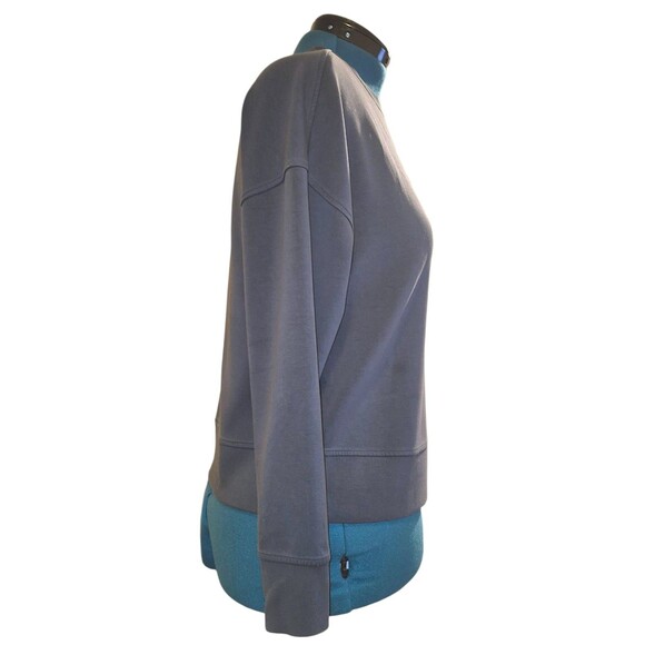 Banana Republic Women's Gray Purple Rayon Blend Sweatshirt Side Zippers Small - Picture 4 of 6